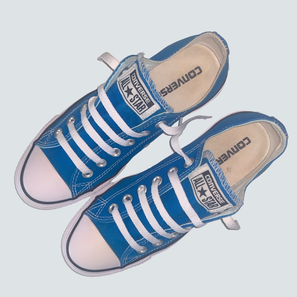Unisex Cerulean Blue & White Converse | 5.5 + 7.5 - Picture 2 of 15